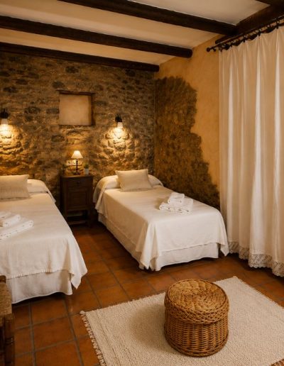 Dormitorio con dos camas